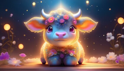 Niedliches kleines Kälbchen