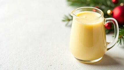 Festive Egg Nog Jug - Holiday Drink Still Life