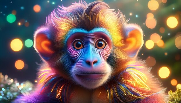 Niedliches Mandrill &Auml;ffchen