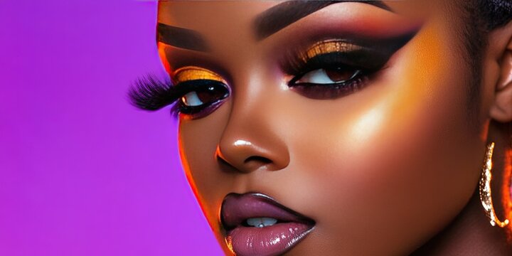 woman with airbrushed makeup 