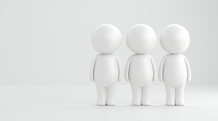 Minimalist White Figures A Symbol of Unity and Collaboration