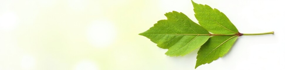 Obraz premium Single ash tree leaf on white background with veins, herbarium, ash tree leaf
