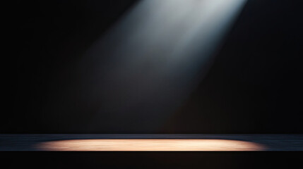Empty stage with spotlight on dark background