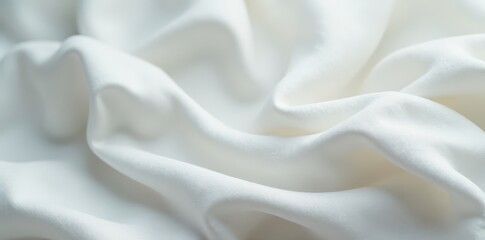 Obraz premium Smooth, crisp white cotton; subtle weave visible , photography, silk