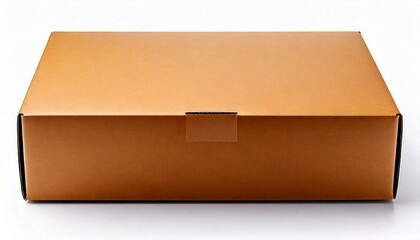 Closed cardboard Box or brown paper package box on white