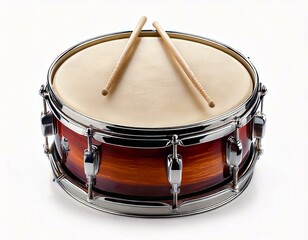 Obraz premium drum isolated on white background 