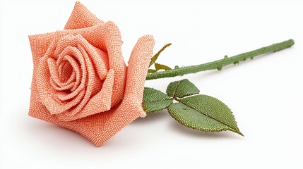 Peach Colored Textured Rose A Close Up Study of Artistic Craft