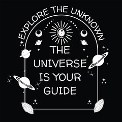 Explore The Unknown - Ready to Use Graphic Design Illustration