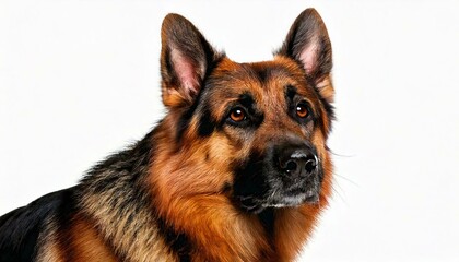  German Shepherd, 5 years old, in front of white background