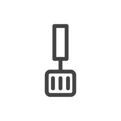 線画日用品家電関連の単品アイコン　ヘラ