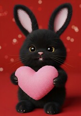 Fototapeta premium rabbit with heart