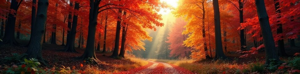 A kaleidoscope of color from the forest canopy, fall colors, nature photography