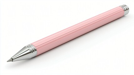 Pink pen, writing tool, studio shot, white background, office supply