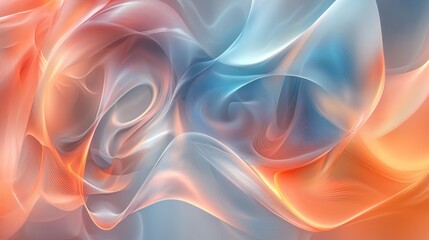 Obraz premium Abstract Swirling Colors: A Symphony of Orange and Blue Hues