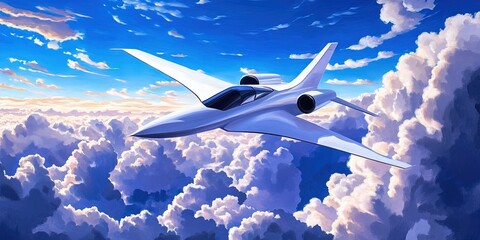 aerodynamic - concept airplane with aerodynamic design