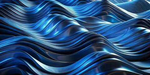 Abstract Blue Wave Pattern Background