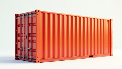Single cargo container against a clean white surface, simplicity, cargo, still life
