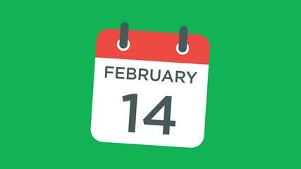 calendar - February 14 icon illustration isolated vector sign symbol