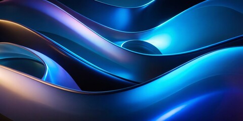 Abstract Blue and Purple Waves