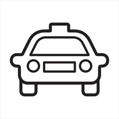 Taxi icon vector art illustration.