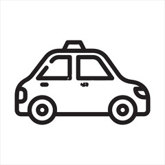 Taxi icon vector art illustration.