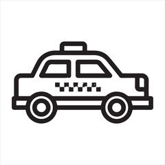 Taxi icon vector art illustration.