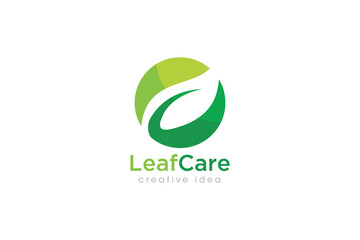 Creative Leaf Concept Logo Design Template