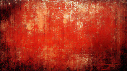 Vibrant Abstract Red Textured Background with Dramatic Brush Patterns