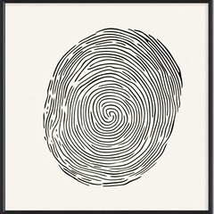 Creative Fingerprint Cartoon Vector Illustration for Design Projects