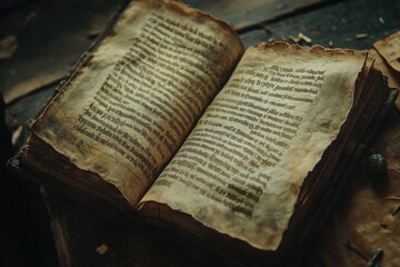 old Greek book on a table