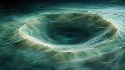Obraz premium Abstract Teal Abyss: A Serene Digital Landscape