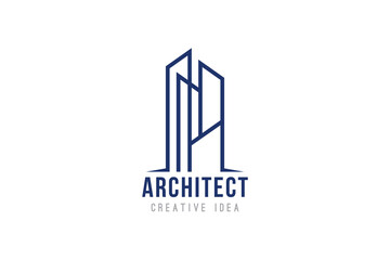 Creative Building Concept Logo Design Template