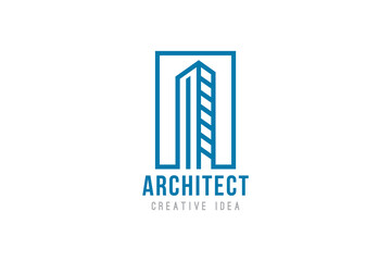Creative Building Concept Logo Design Template
