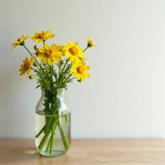 Freshly picked meadow sweet flowers in a glass vessel, nature, garden, meadowsweet