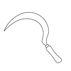 sickle outline vector illustration
