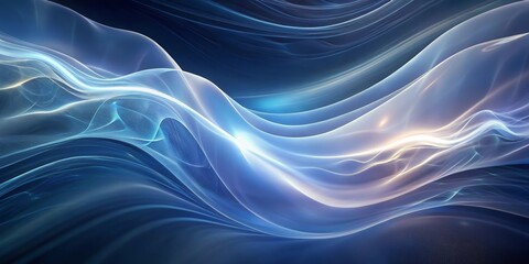 Abstract Blue and White Wave Background