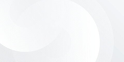 Vector white glowing geometric lines on gray background. Modern shiny blue circle modern simple abstract design