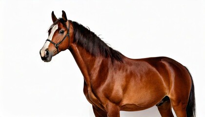 Fototapeta premium Generated image Mixed breed of Spanish and Arabian horse, 8 years old, standing