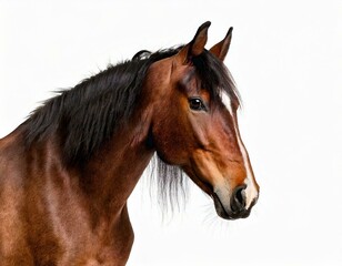 Obraz premium Generated image Mixed breed of Spanish and Arabian horse, 8 years old, standing