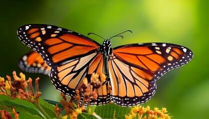 Naklejka premium monarch butterfly - Danaus plexippus - or milkweed, common tiger,