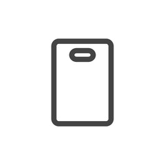 線画日用品家電関連の単品アイコン　まな板