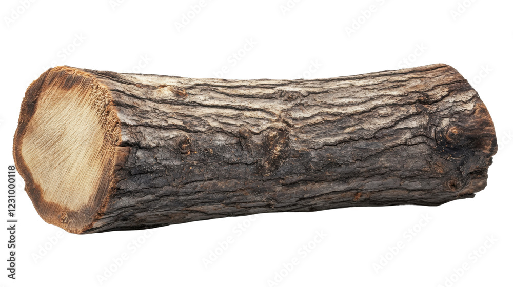 Poster log showing cross section with transparent background