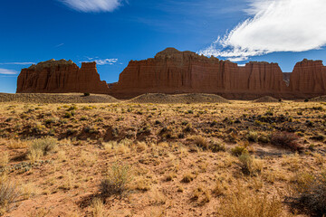 The Walls of Jerico at Cathedral Valley in Utah.