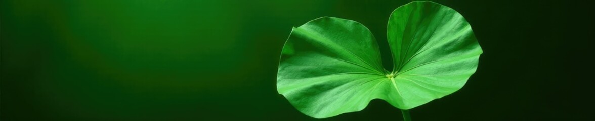 Fototapeta premium Lush green monstera leaves unfolding on a stem, plant life, greenery, nature
