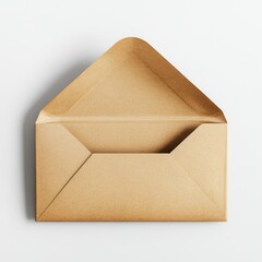 Open cardboard envelope mockup 