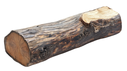Log showing cross section with transparent background
