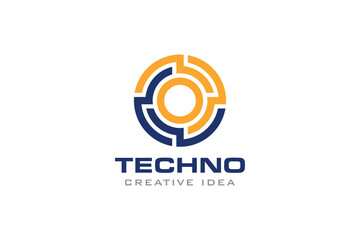 Creative Abstract Technology Concept Logo Design Template