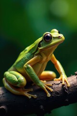 Fototapeta premium Frogs and insects in Malabar gliding frog habitat, wildlife, arthropod
