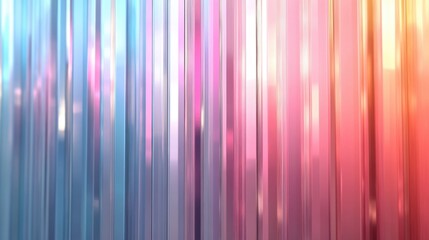 Fototapeta premium Abstract Blurred Lines: A mesmerizing abstract background featuring vibrant vertical lines in a spectrum of pastel hues, blurring together to create a dreamy and ethereal effect. 