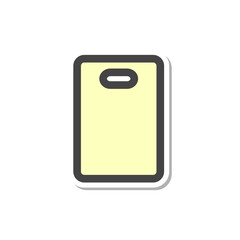 ステッカー日用品家電関連の単品アイコン　まな板